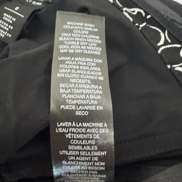 WHBM Instantly Slimming Strapless Sheath Dress Size 8 Tiered Stretch Black White - Picture 11 of 15